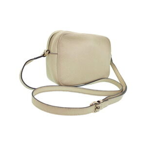 Gucci Pebbled Crossbody Bag Leather Soho Disco White